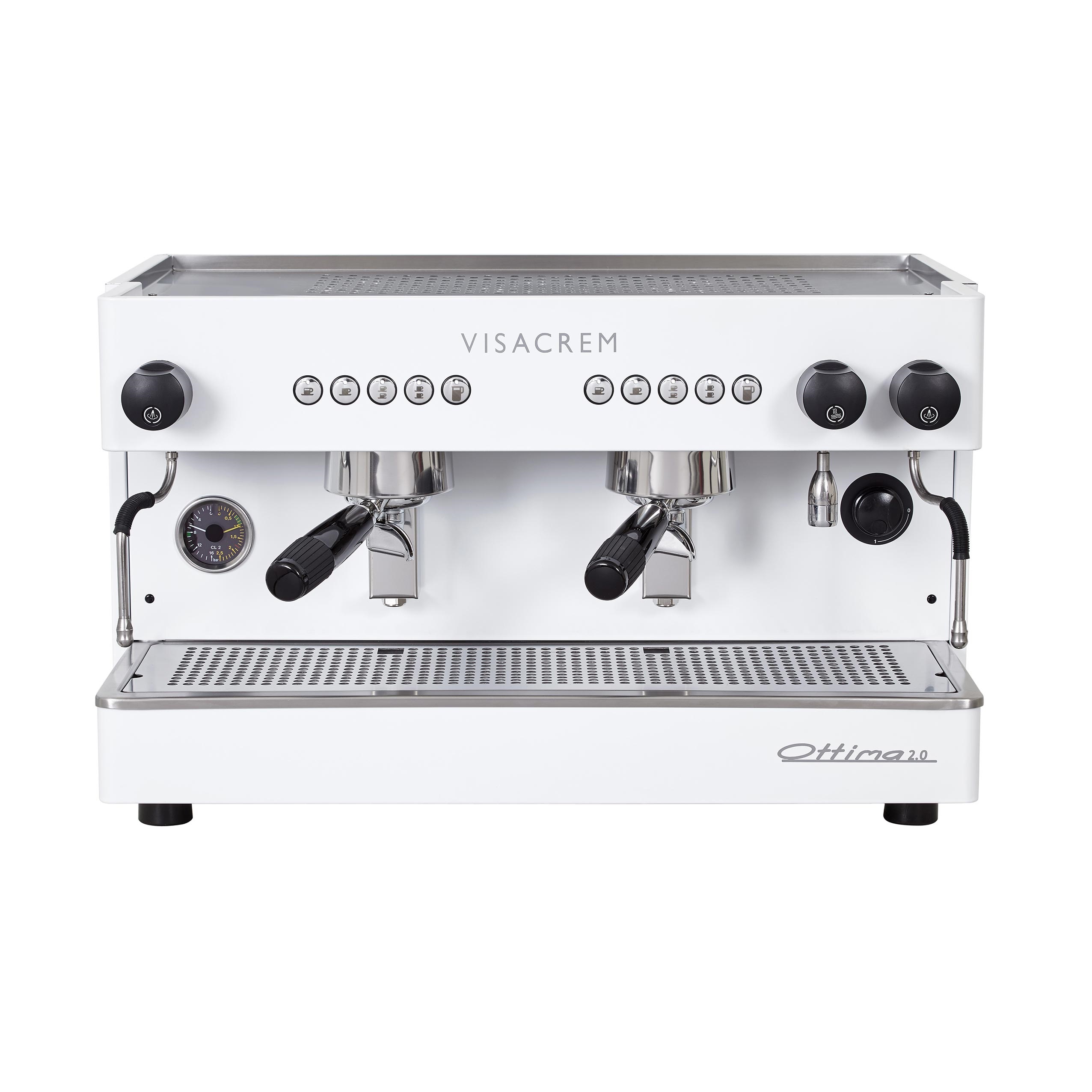 Кофемашина Quality Espresso Visacrem Ottima 2.0 2G (ELEC TALL) автомат, высокая группа Белая
